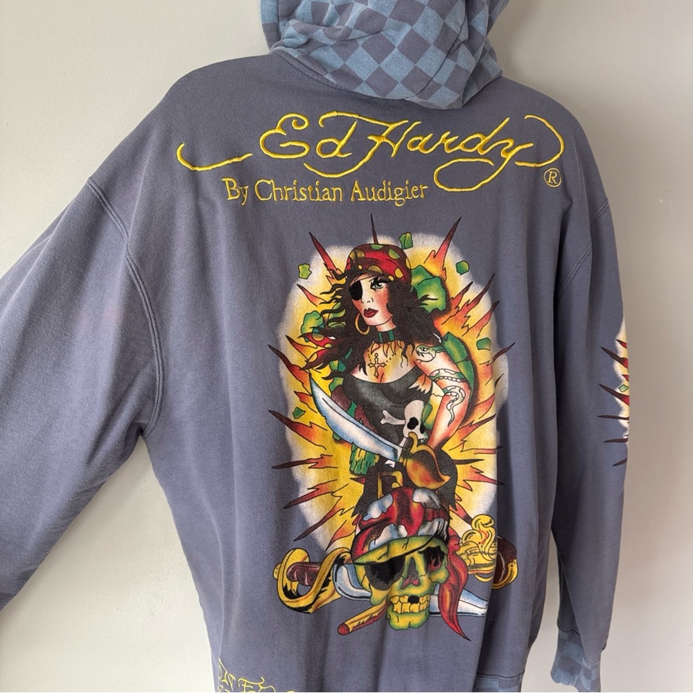Ed Hardy Pirates Life Vintage Hoodie - 2XL - Picture 5 of 7